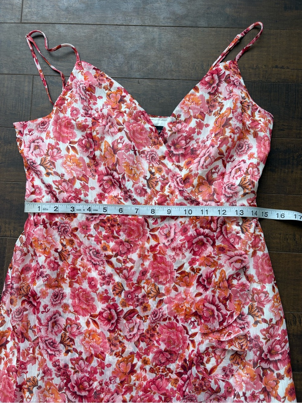Lulus Always Enchanting  Pink Floral metallic dress - Picture 10 of 15